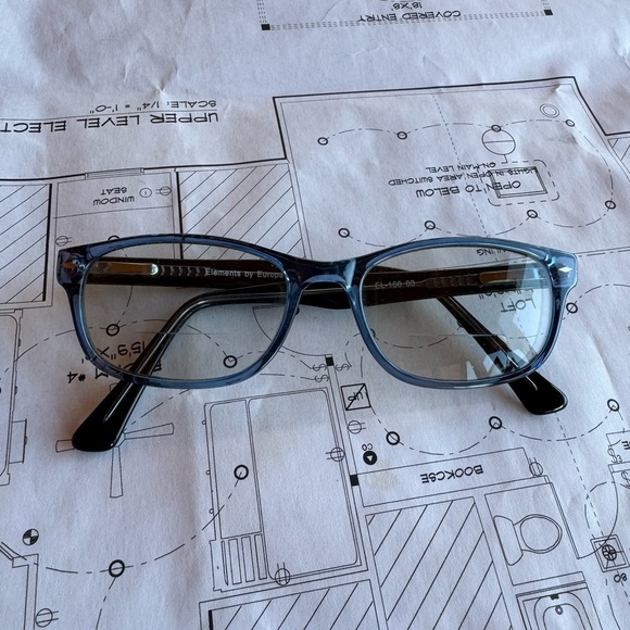 Elements by Europa eyeglasses glasses crystal blue frame EL-168 03‎ main image 7